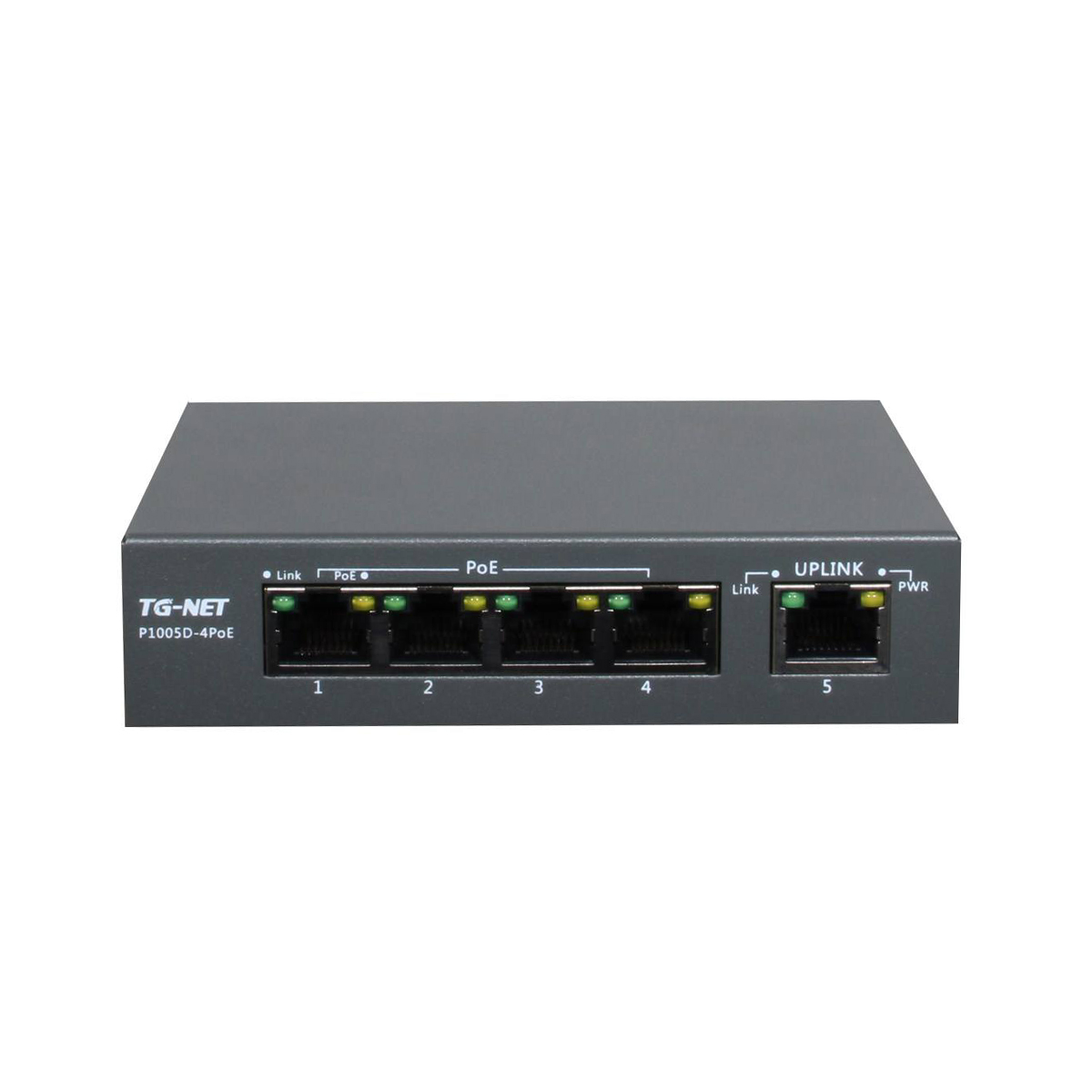 TG-NET P1005D-4POE 4-Port 100 Base-T PoE Switch.BACK.